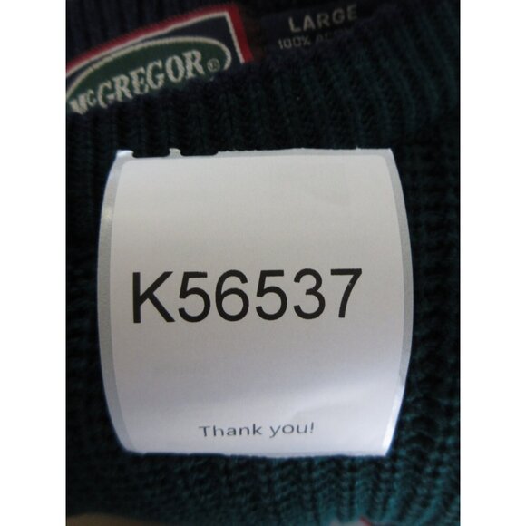 VINTAGE McGregor Sweater Large Pullover Striped 90s Grandpa Colorful - Picture 9 of 9